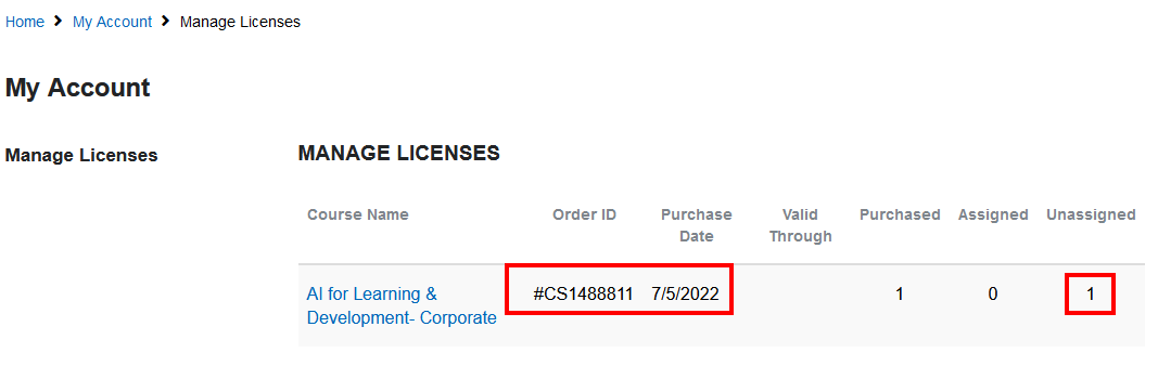 How do I manage my Corporate eLearning licenses