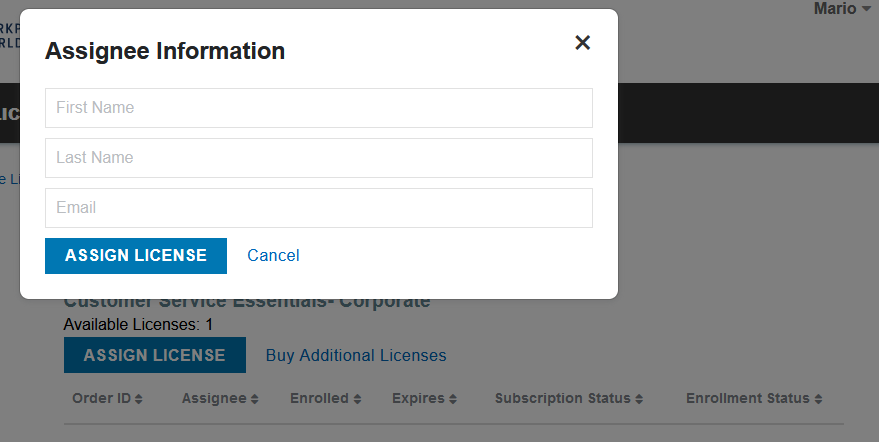 How do I manage my Corporate eLearning licenses