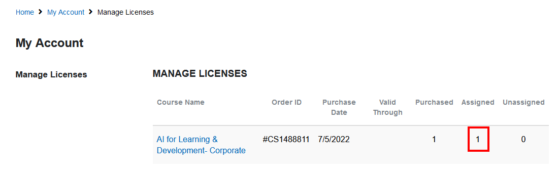 How do I manage my Corporate eLearning licenses