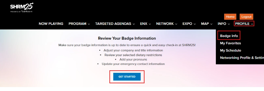 How can I Update my Conference Badge?