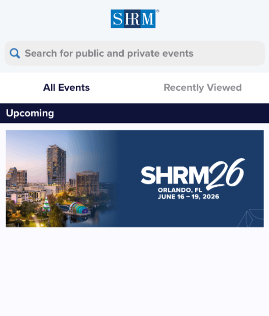 Can't login to the SHRM Events App
